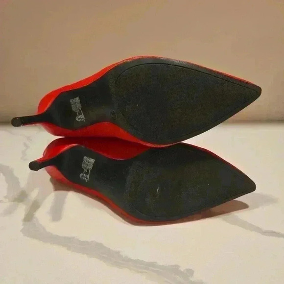 Brash Xaya Mid Calf Pointed Toe Stiletto Sock Boots Red Size 12W - Picture 5 of 11